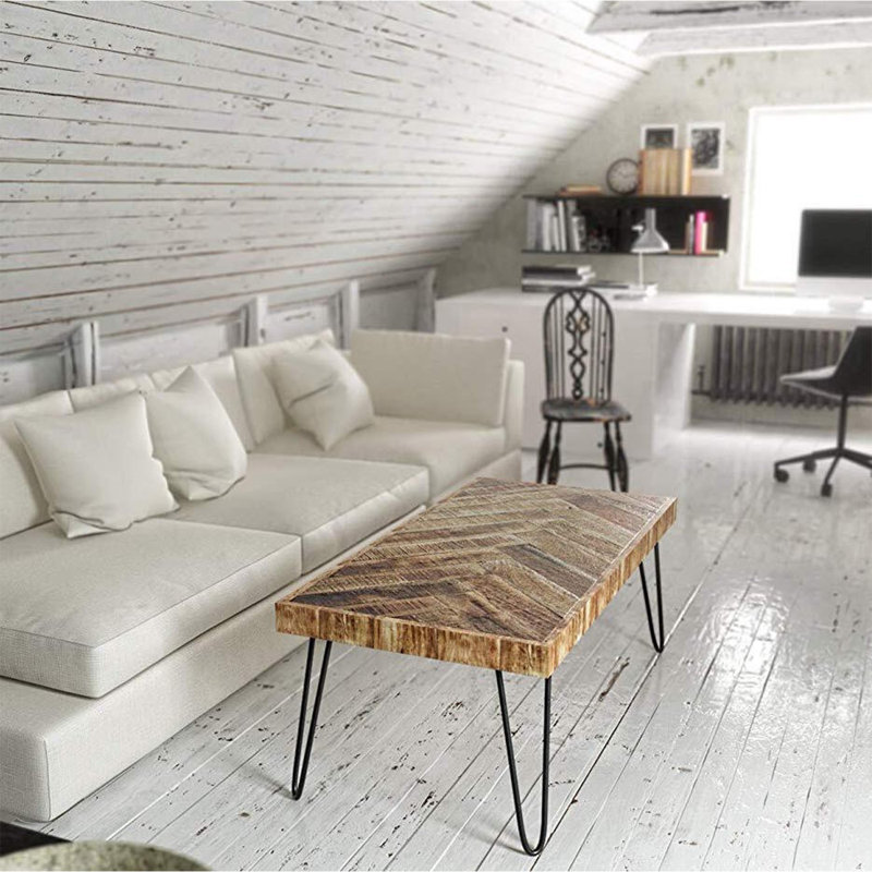 Solid Wood Top Coffee Table