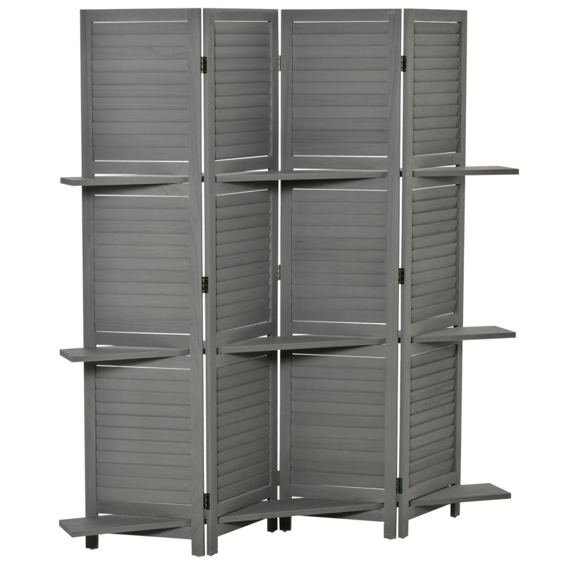 Cloison pliante 4 panneaux, Gris