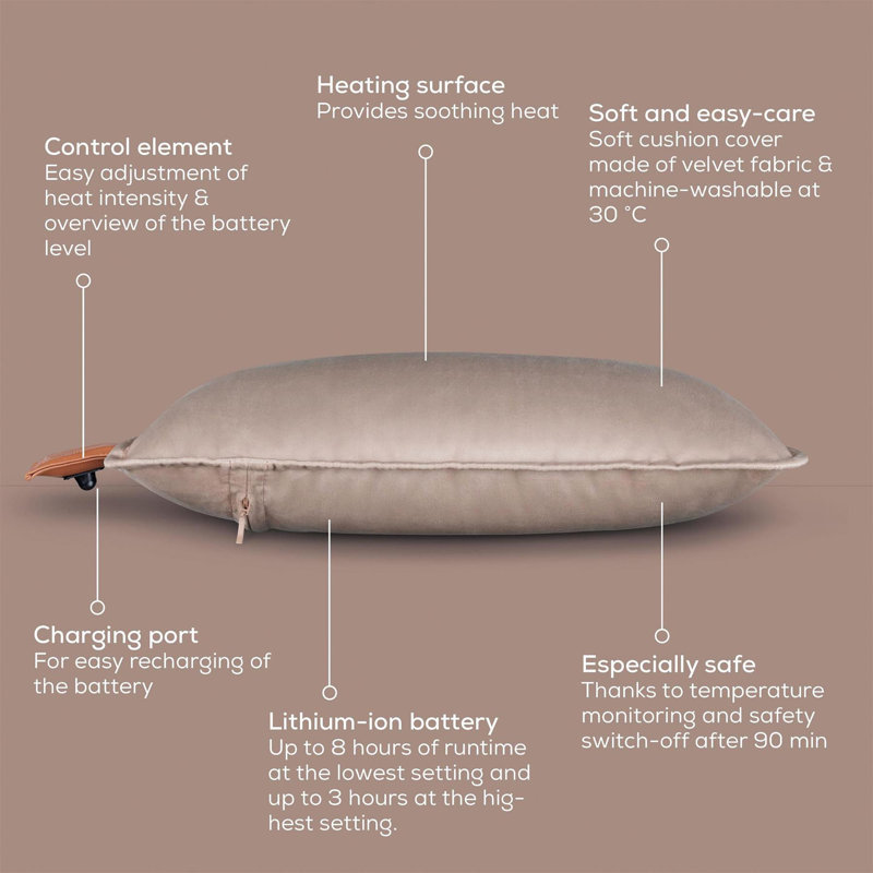 Heated Cushion Celestial HK77, Brown