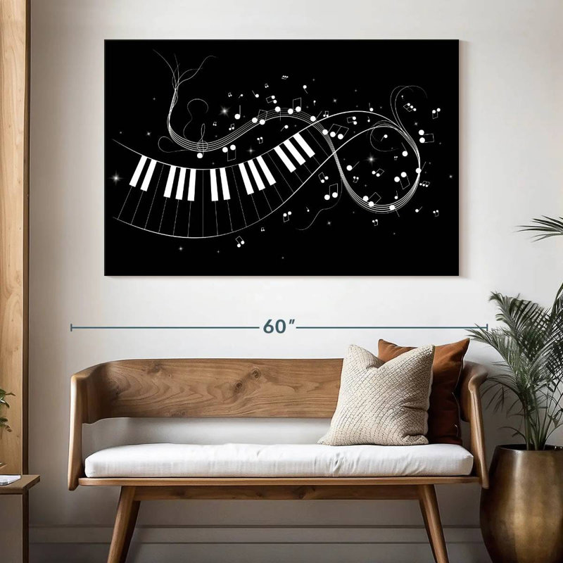 Abarca Piano Key Notes, H 34 po x l 51 po