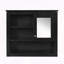 Armoire de salle de bain murale de 32 pouces avec miroir et 4 tablettes rÃ©glables, noir