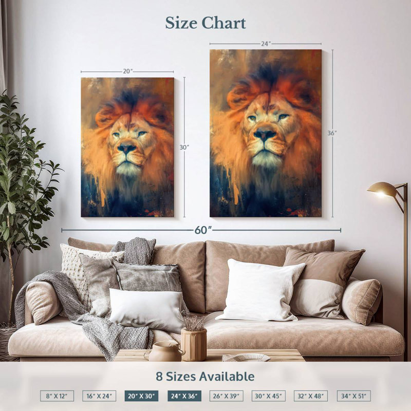 Brampt Lion Energy, 36" H x 24" W