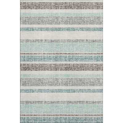 Premium Machine Washable Mayfield AMF2122 Striped Rug