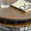 Ensemble de 2 tables de bout, tables gigognes avec rangement, tables d'appoint rondes avec plateau amovible