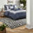 Elegant 8 Piece Embroidered Bedding Sets, Polyester Navy, Transitional Style