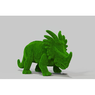 Outdoor Styracosaurus Dinosaur Topiary Green Figures