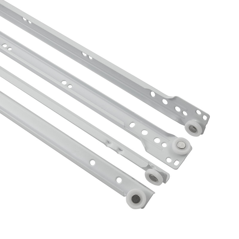 Glissières de tiroir à fermeture automatique de 20 po avec capacité de 75 lb., H 20 po x l 2,19 po x P 0,38 po