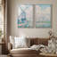 «Vintage Windmill & Coastal Scene Prints Impressionistic Nature Wilderness Illustration Decor», 2 pièces sur toile-98249543-98249547