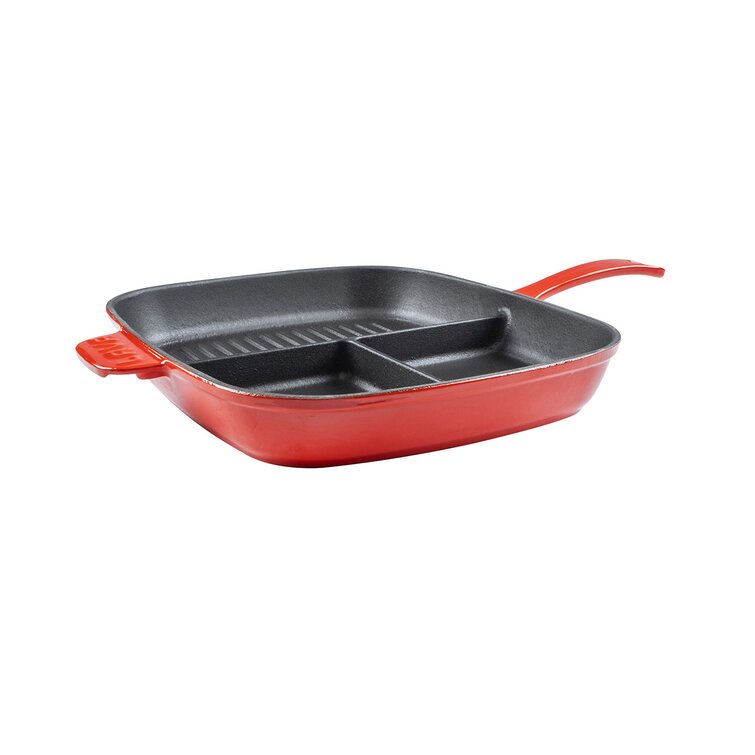Rectangular Cast Iron Cast Iron Frying and Baking Dish with Lid