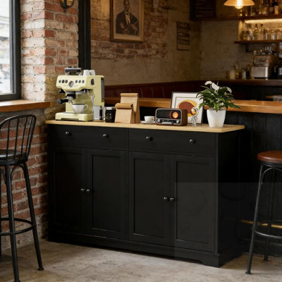 Sideboard With Storage Drawers And Adjustable Shelves by August Grove
