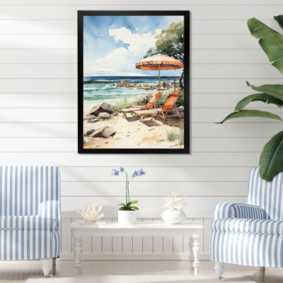 Beach Chairs Photo III, reproduction d'art sur toile