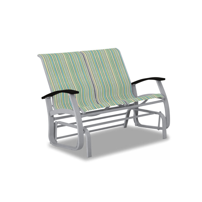 Belle Isle Outdoor Glider, Breeze, Black P70, Textured Beachwood