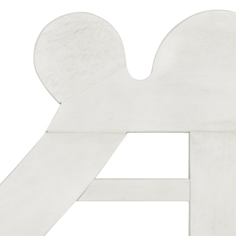 Cullins Solid Wood Acacia Outdoor Bench, Antique White