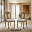 Mid Century Retr Dining Chairs Set of 2,Solid Rubber Wood Frame, Polyester Upholstery,White Oak-2096246735