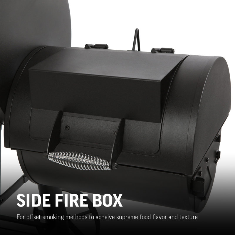 Char-Griller Competition Pro Barrel Grill and Offset Smoker in Black