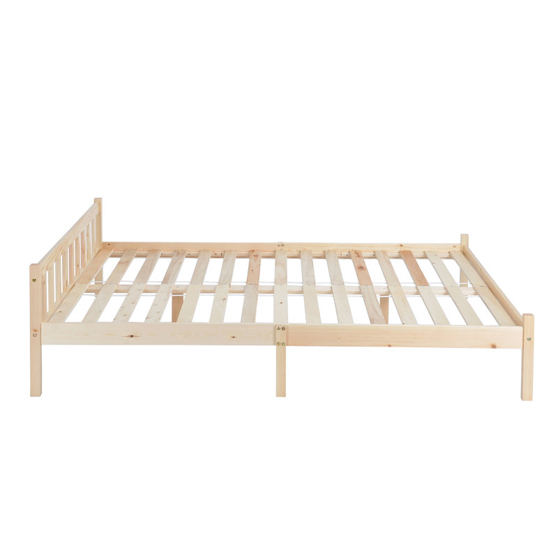 Interlandi Solid Wood Bed, Double (4'6), Natural Pine