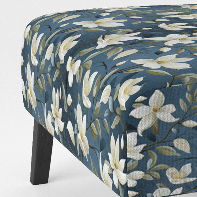 Rustic Victorian Brocade Victorian Motif - Chaise d'appoint de chalet rembourrée à motif floral