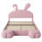 Upholstered Platform Bed with Cartoon Ears Shaped Headboard and Light-660836707-660836636