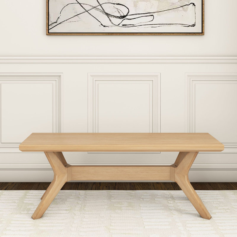 Muhsina X-Leg Dining Bench, Blonde