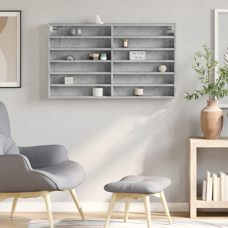 Roenick Floating Shelf, 58cm H x 100cm W x 8.5cm, Concrete Grey