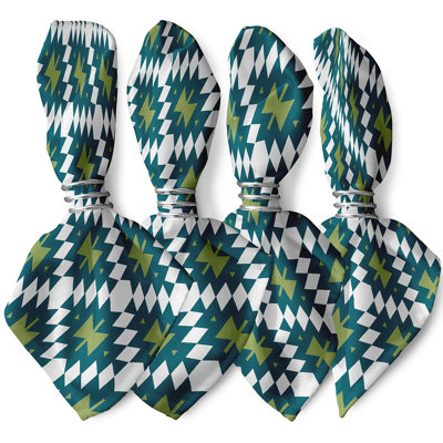 Wigington Polyester Geometric Square Napkin