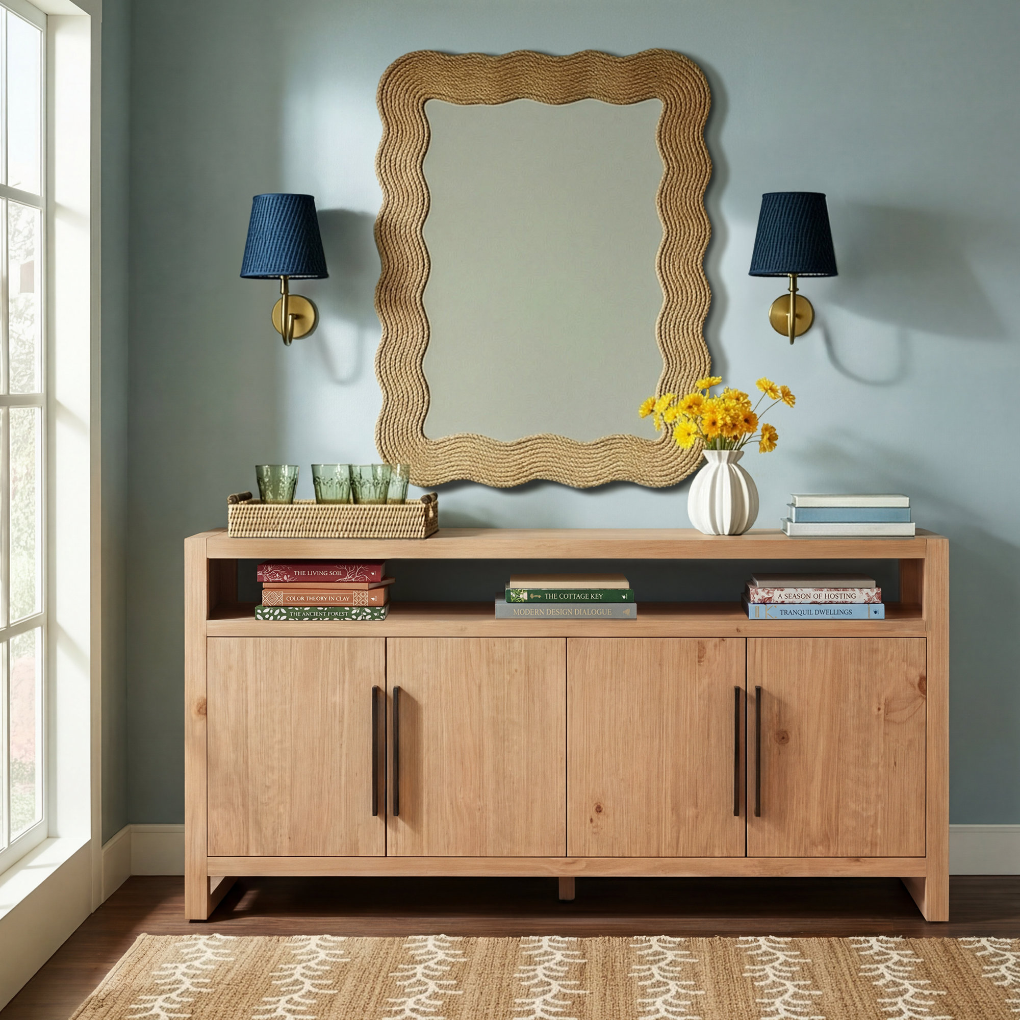 Modica 65'' Sideboard, Natural Brown