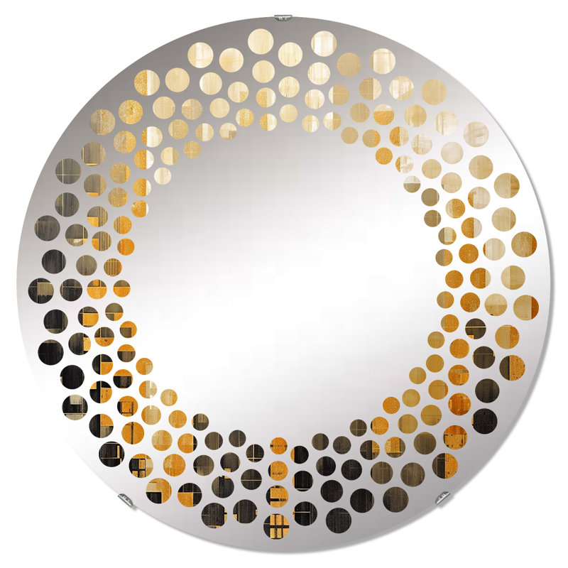 Circle Mirror, Gold, 24" x 24"