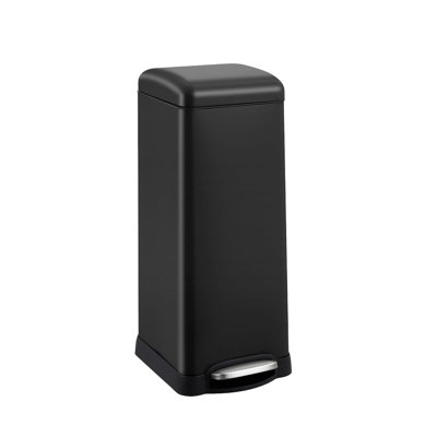 8Gal/30L Fingerprint-Proof Stainless Steel Kitchen Trash Can with Soft Close Lid and Foot Pedal