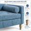 Banc de rangement rabattable Pocono en chenille avec siège, dossier et coussins cylindriques capitonnés-395467527