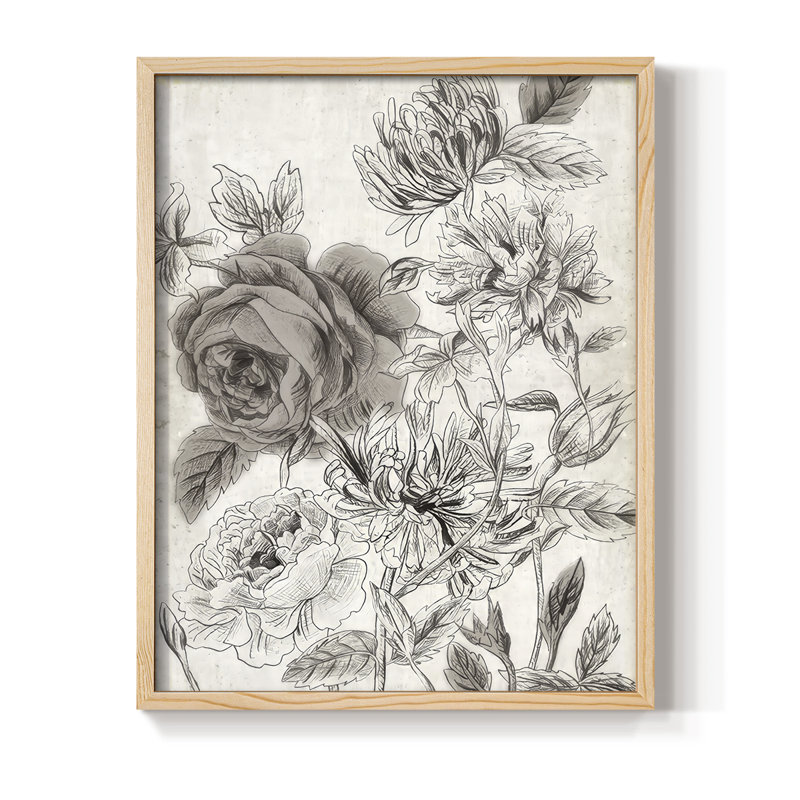 «Potpourri Impression I», reproduction encadrée - bois massif, Naturel, H 11 po x l 9 po