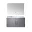 Meuble-lavabo l 36 po x P 22 po, comptoir en marbre de Carrare et miroir DEL 36 po-968641265