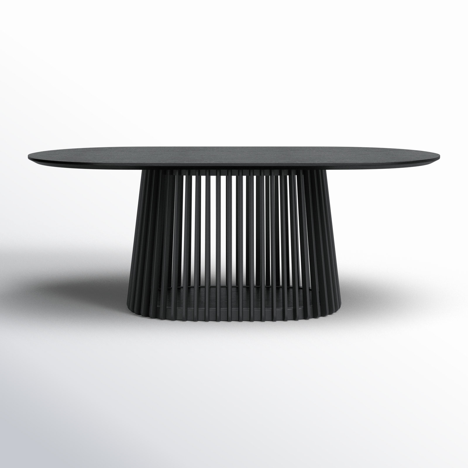 Burgal 79'' Oval Dining Table, Black