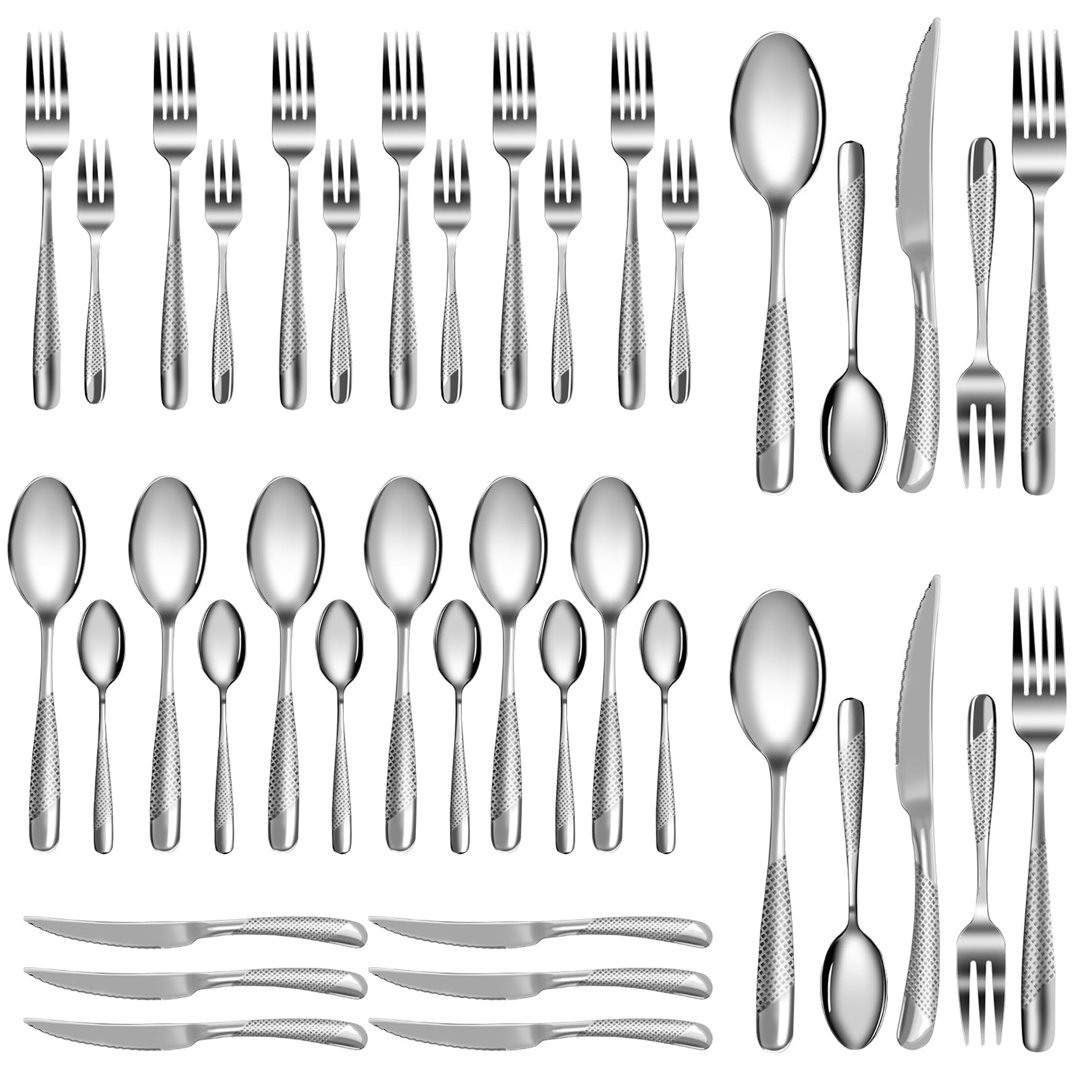 Naomi 40 Piece Stainless Steel Cutlery Set , Service for 8