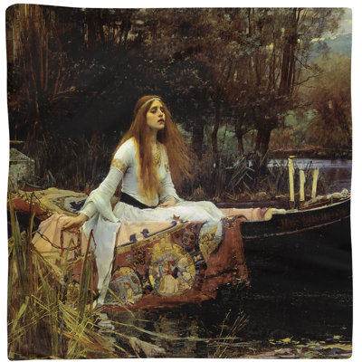 Serviette de coton 10" the lady of shalott John William Waterhouse