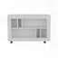 Chariot de table 37,4 pouces avec six tablettes et roulettes - blanc