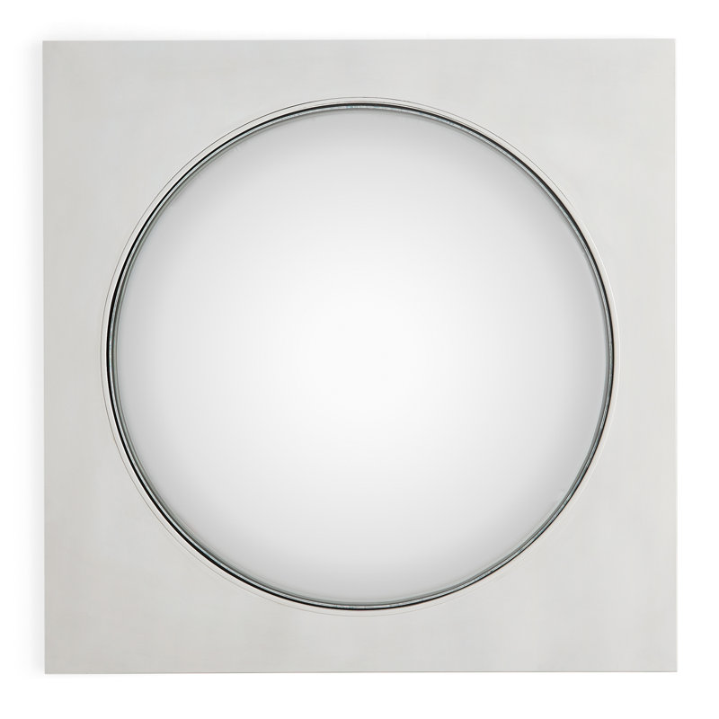 Globo Square Nickel Finish Convex Accent Mirror