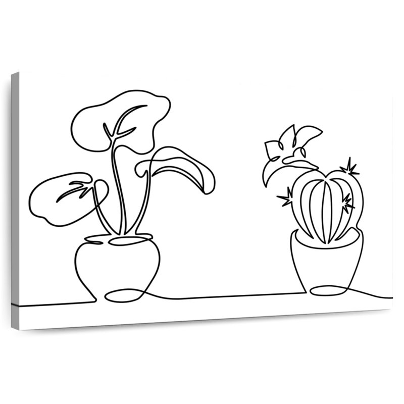 Lignes de plantes botaniques Harnek, H 32 po x l 48 po