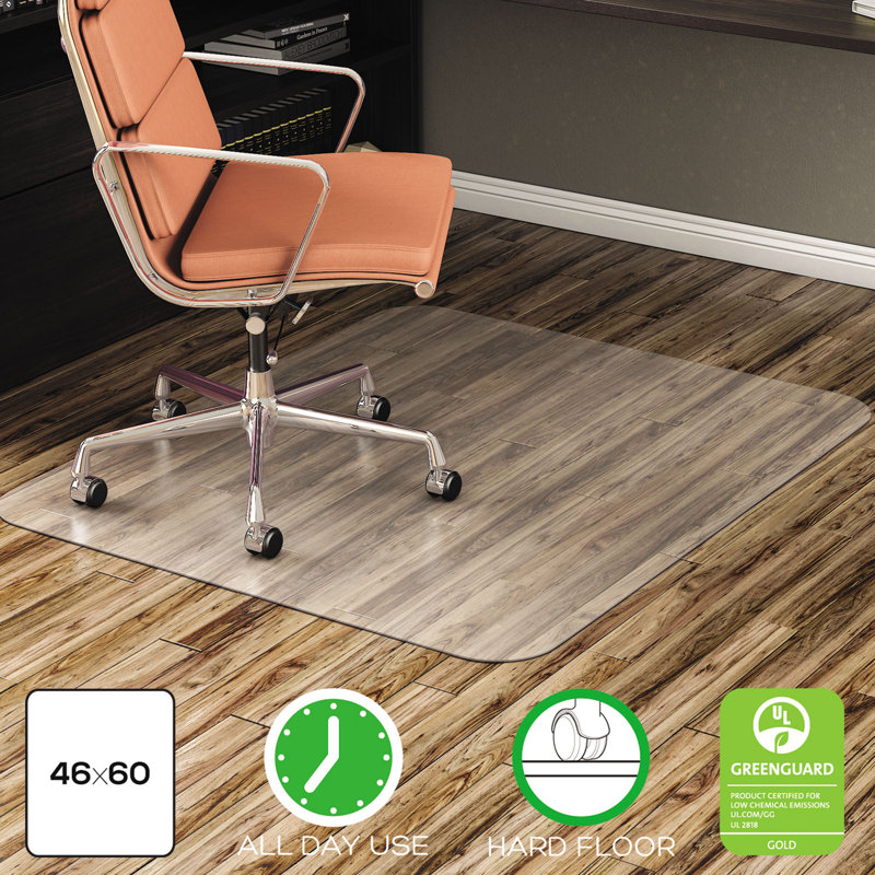 EconoMat All Day Use Chair Mat for Hard Floors, Flat Packed, 46 x 60, Clear EconoMat All Day Use Chair Mat for Hard Floors, Flat Packed, 46 x 60, Clear