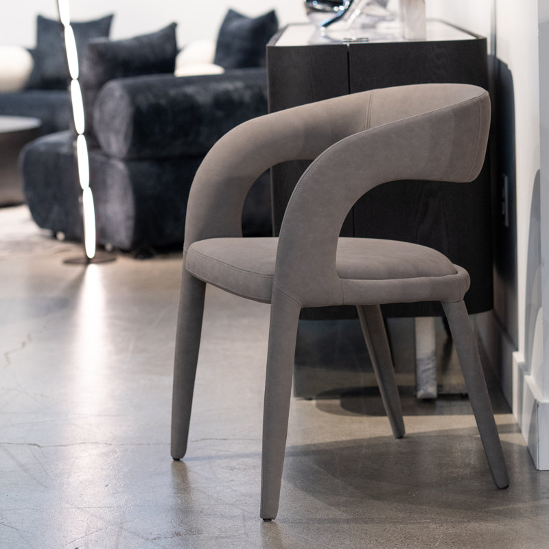 Freestyle Vegan Leather Dining Armchair, Gray