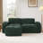L-shaped Boneless Sofa,Soft Velvet Fabric,Tufted Design,32D High Density Sponge,No Assembly Required,Ergonomic Design Bottom, Anti-Slip Design,Movable Ottoman For Bedrooms-1377640636