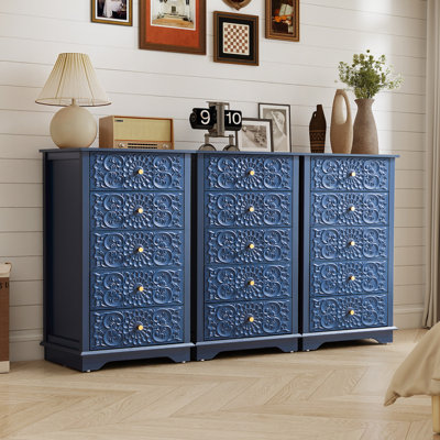 20.07'' W 5 - Drawer Embossed Dresser