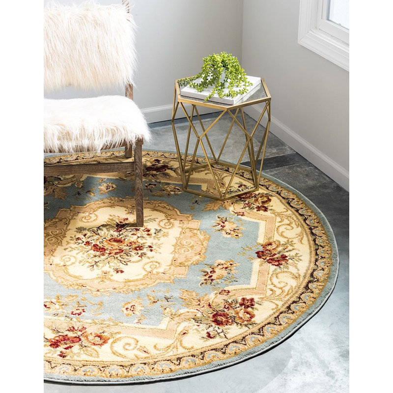 Gangemi Oriental Indoor Rug, Round 8'