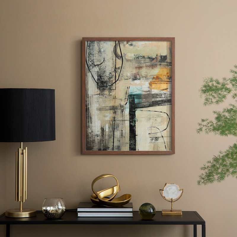 Persistence I Framed Print - Solid Wood, 15" H x 12" W, Walnut