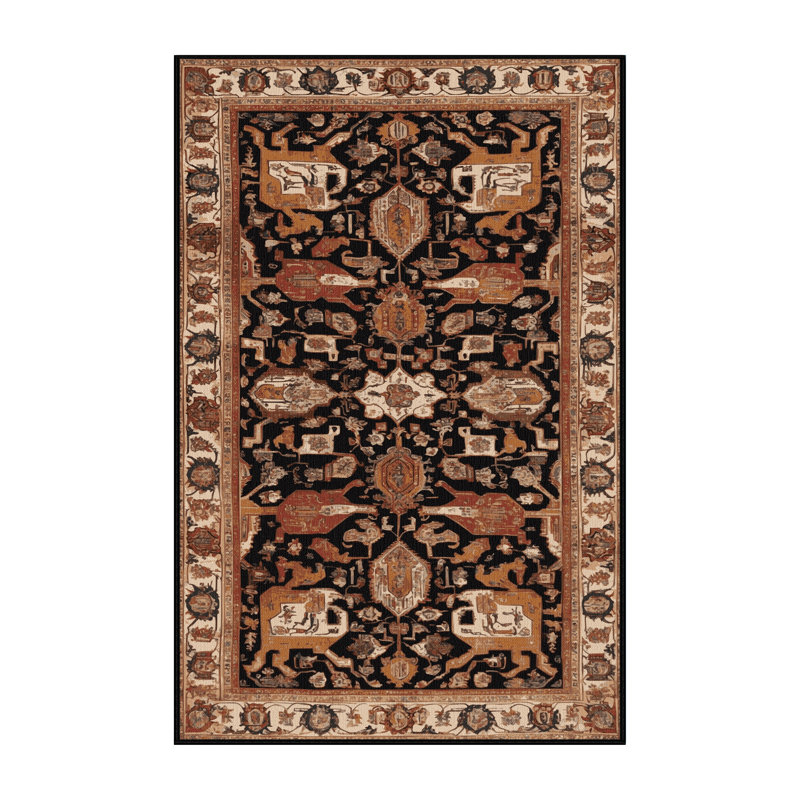 Tapis brun lavable à la machine