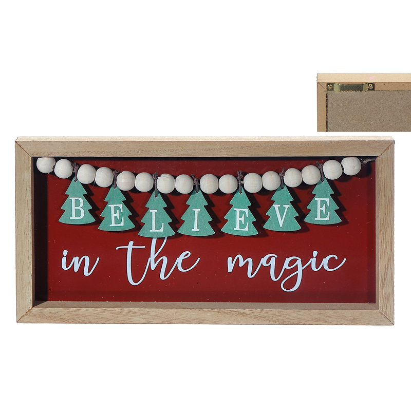 Framed Believe In The Magic Bead Sign