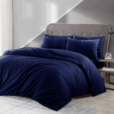 Lameya Luxury Microfibre 200 TC Duvet Cover Plain Bedding Sets with Pillowcase