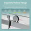Porte de douche coulissante simple sans cadre l 68 à 72 po x H 76 po, verre trempé 3/8 po, chrome, fermeture en douceur