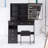 37" Left Drawer Desktop LED Vanity Table + Cushioned Stool, Large Sliding, Touch Control, 3-Color Switching Mirror, High Capacity Storage Fashionable Makeup Dressing Set, EPA, GCC, UL Certificate-1089054067