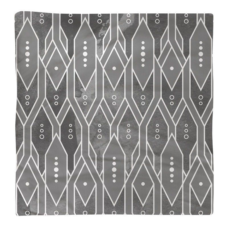 Serviette à motif treillis Mcguigan, H 10 po x l 10 po x P 0,1 po, Gris, Coton