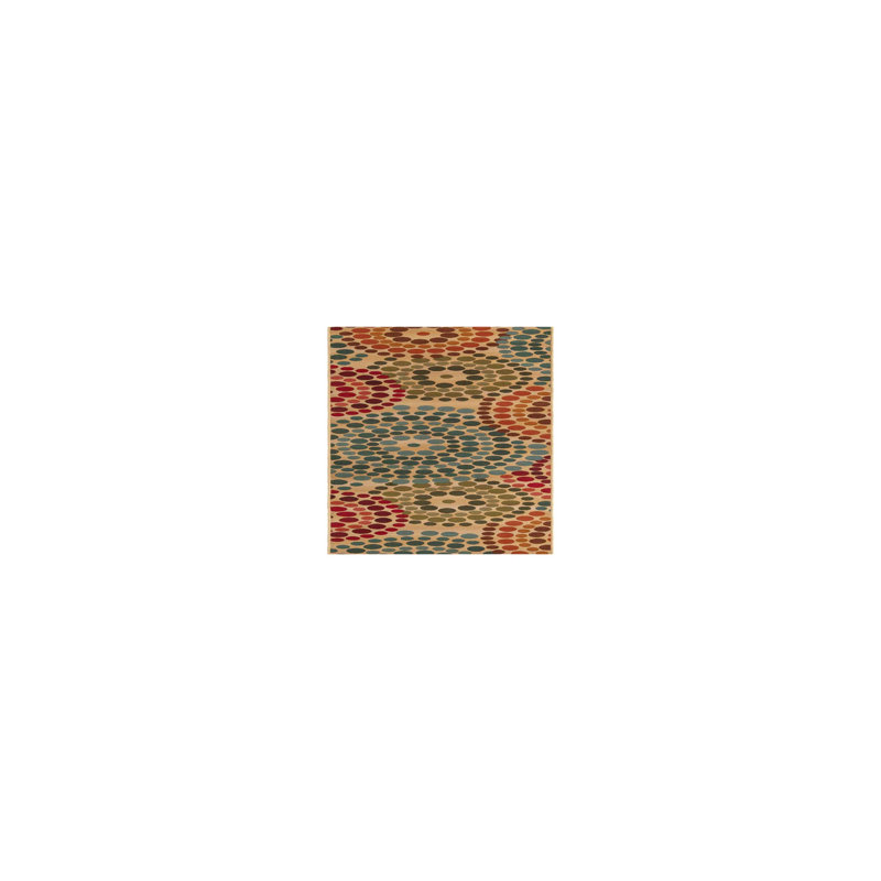 Deweese Washable Geometric Indoor / Outdoor Rug, Rectangle 7'10" x 10'